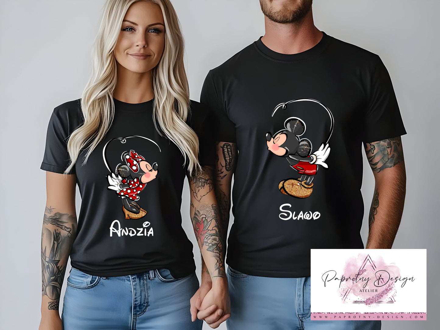 Valentinstag T-Shirt Maus - Partnerlook für Paare