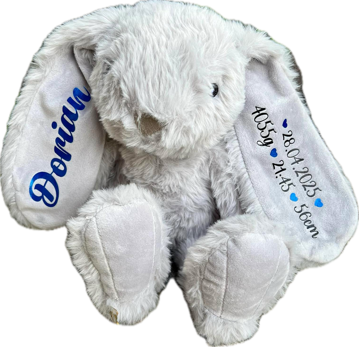 Plüsch-Hase mit Name - personalisiert