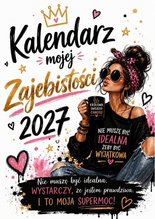 Kalendarz ścienny 2027 „Kalendarz mojej zajebistości”