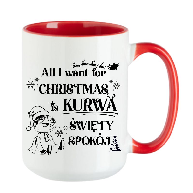 Kubek Combo 4 "All I want for Christmas is swiety spokoj" - Mala Mi