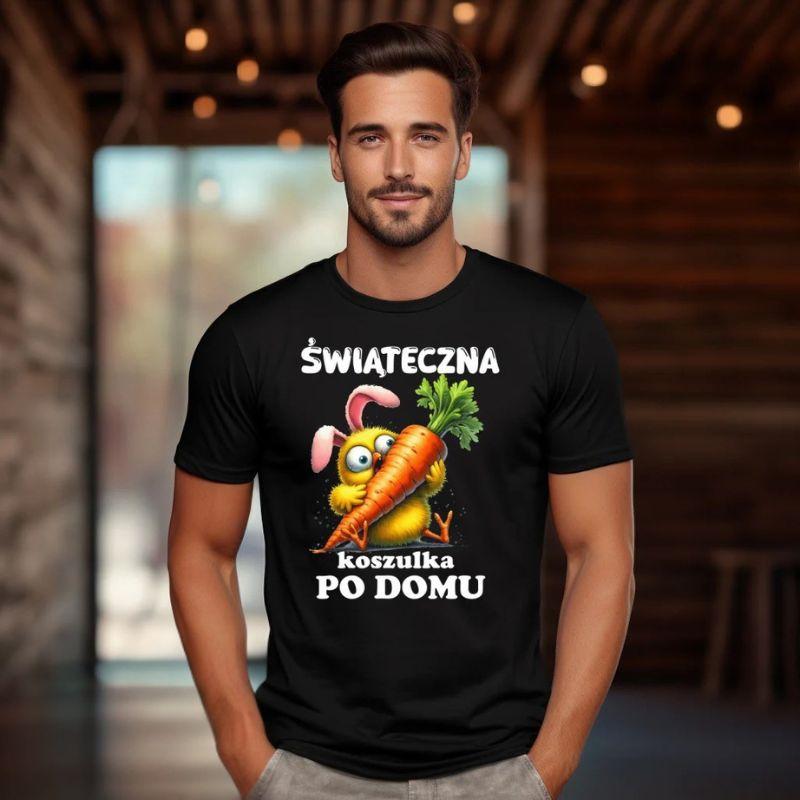 T-Shirt "Świąteczna koszulka po domu" Hase mit Möhre