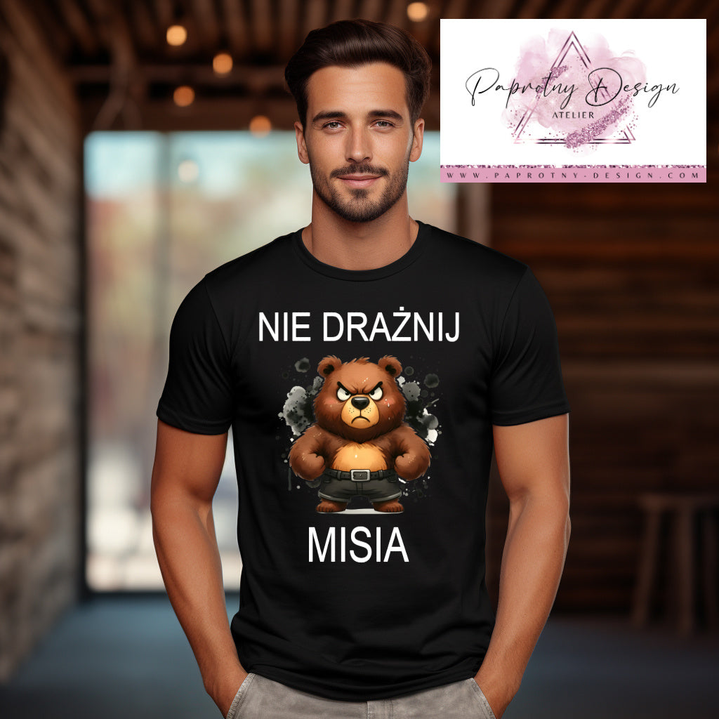 T-Shirt męski "Nie drażnij misia"