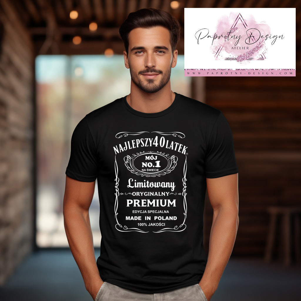 T-Shirt męski "Najlepszy 40latek mój No.1 na świecie"