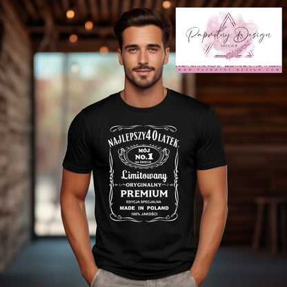 T-Shirt męski "Najlepszy 40latek mój No.1 na świecie"