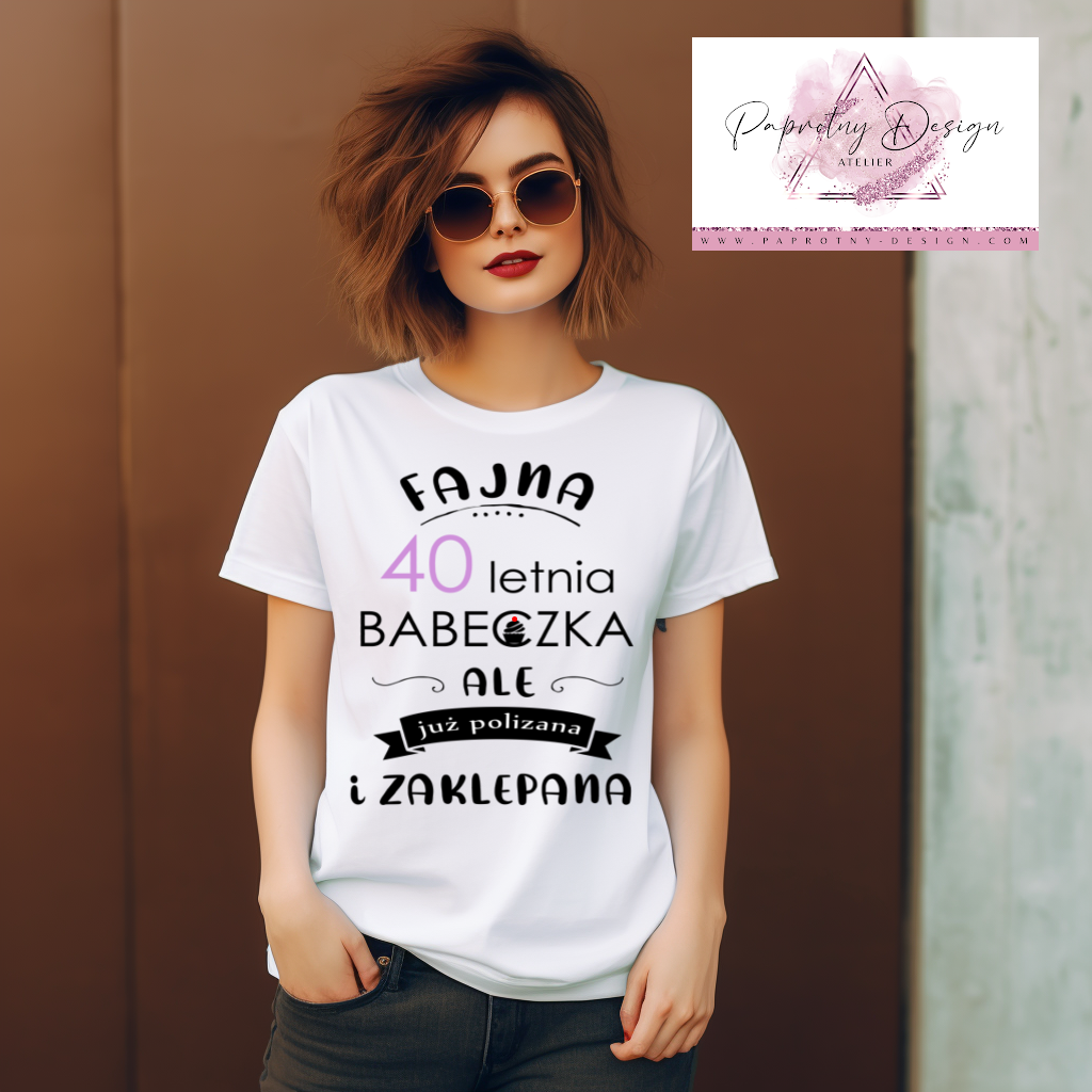 T-Shirt damski "Fajna Babeczka"