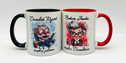 Zestaw kubek i podkladka dla babci i dziadka
