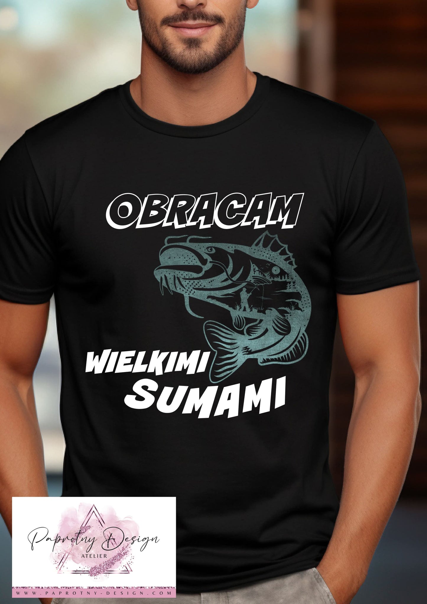 T-Shirt męski "Obracam wielkimi sumami"