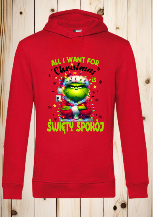 Bluza z kapturem „All i want to Christmas"