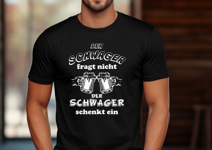 T-Shirt Herren „Schwager fragt nicht" Bier