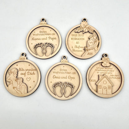 Weihnachtsanhänger aus Holz – Besondere Meilensteine 2025