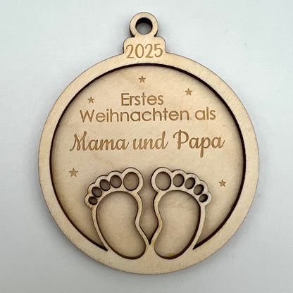 Weihnachtsanhänger aus Holz – Besondere Meilensteine 2025