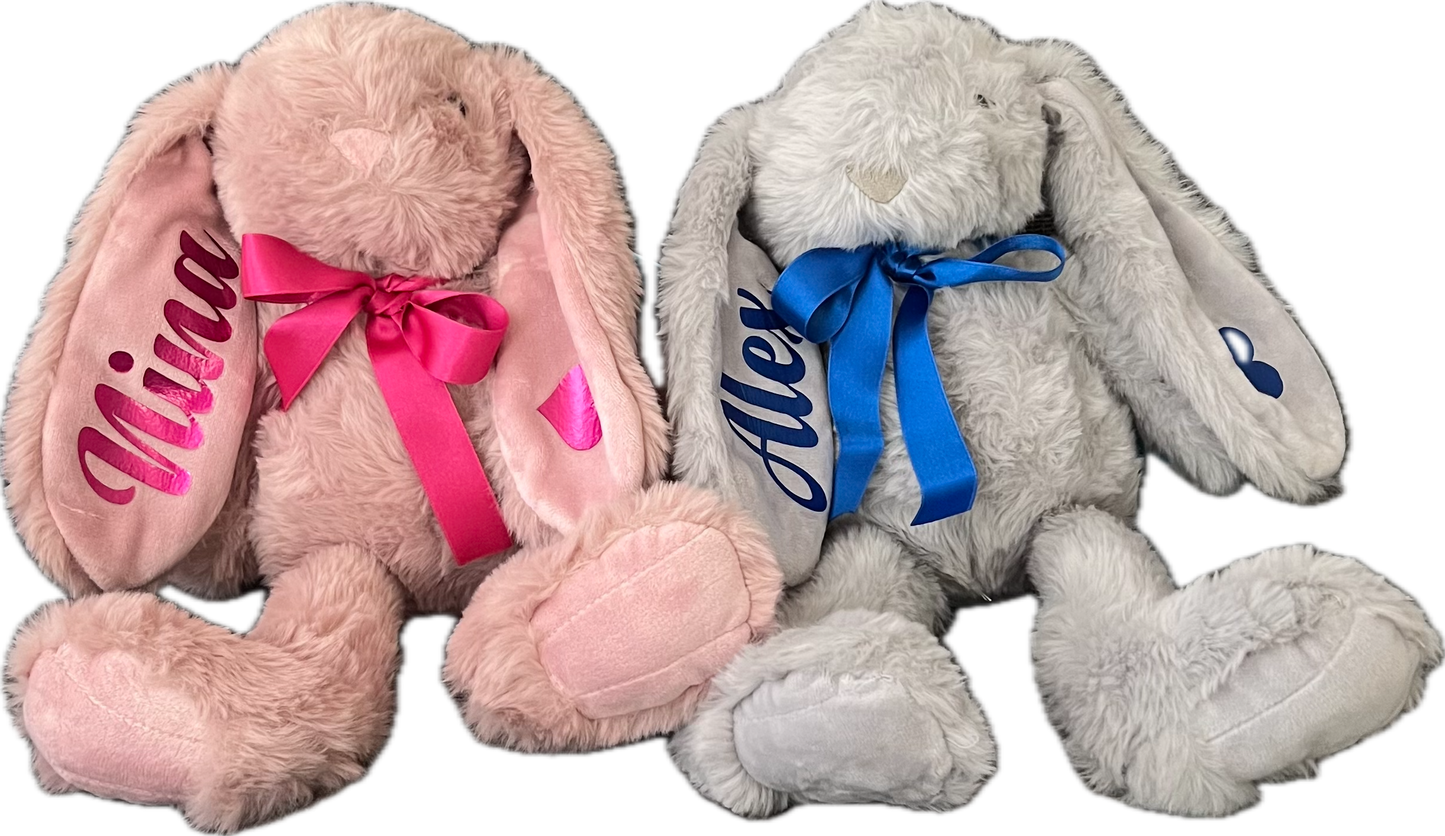 Plüsch-Hase mit Name - personalisiert