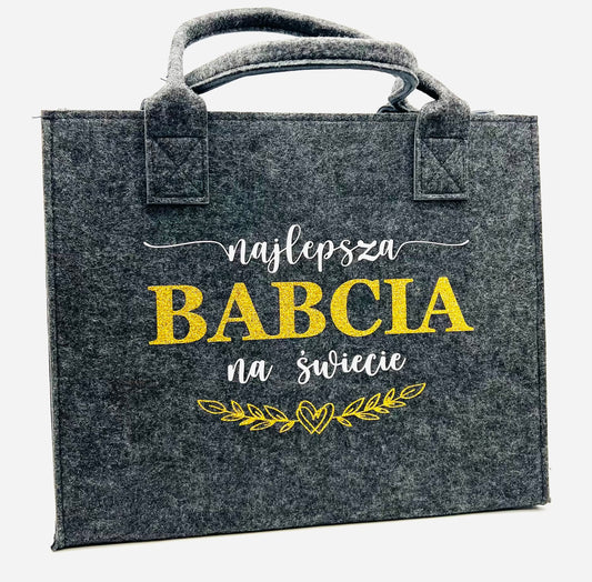 Torba Filcowa dla Babci - Najlepsza Babcia na Świecie