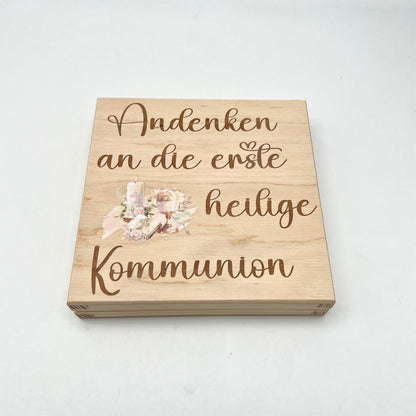Holzkästchen zur Ersten Heiligen Kommunion – Geldgeschenk & Erinnerungsstück