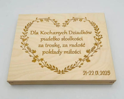 Personalizowane Pudełko na Merci na Prezent dla Dziadków