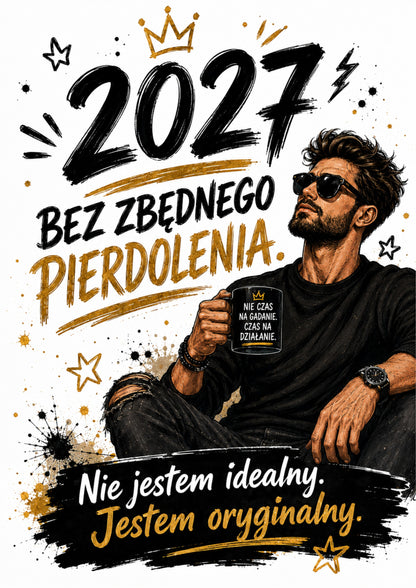 Kalendarz ścienny 2027 „Bez zbędnego pierdolenia"