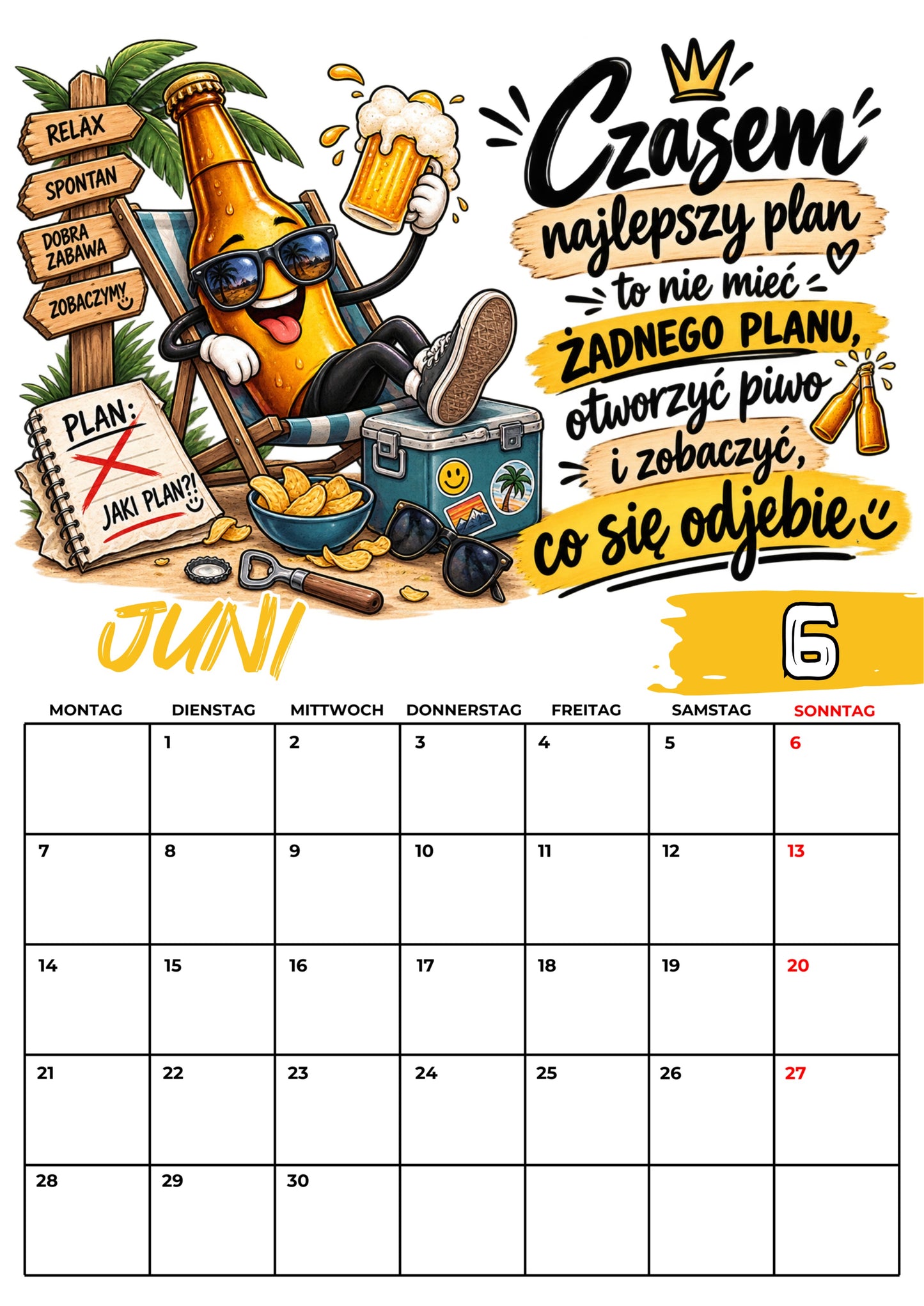 Kalendarz ścienny 2027 „Bez zbędnego pierdolenia"