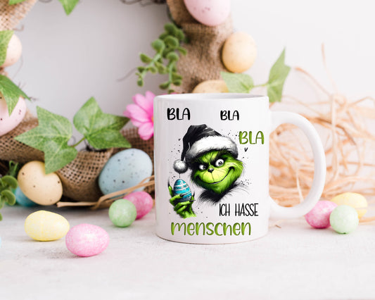Grinchtasse im Osternmotiv
