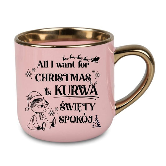 Kubek elegant 4 "All I want for Christmas is święty spokój - Mała Mi"