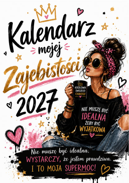 Kalendarz ścienny 2027 „Kalendarz mojej zajebistości”