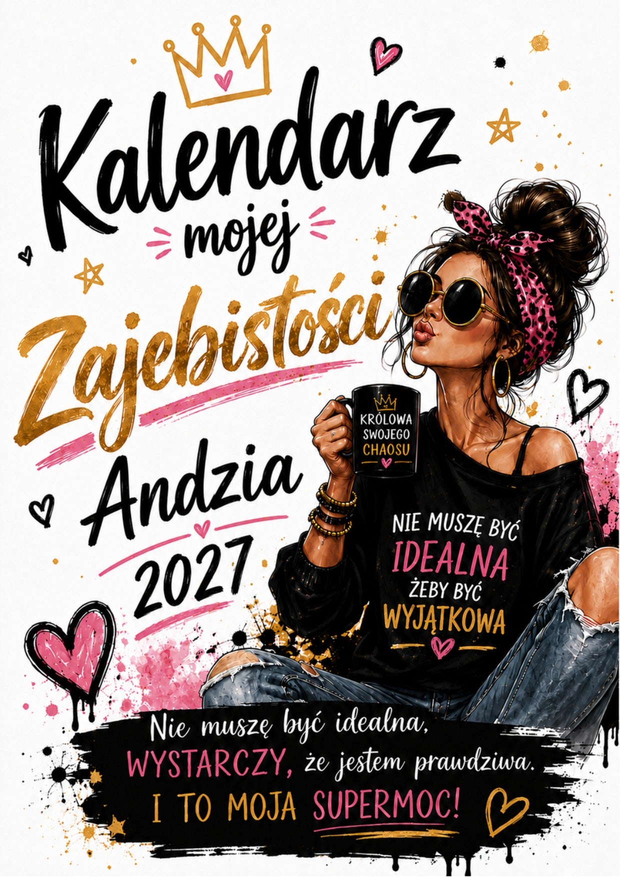 Kalendarz ścienny 2027 „Kalendarz mojej zajebistości”