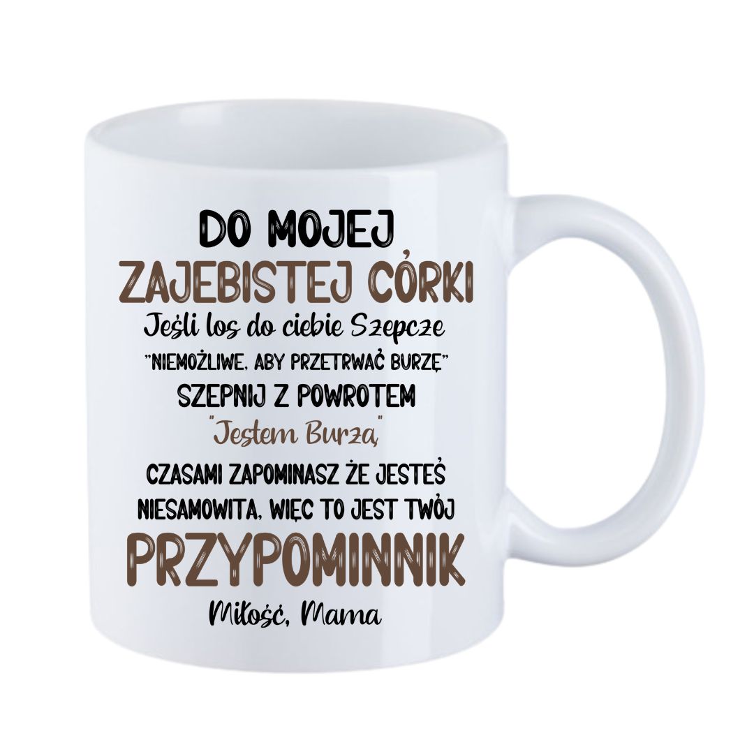 Kubek "Dla mojej córki - przypominnik"