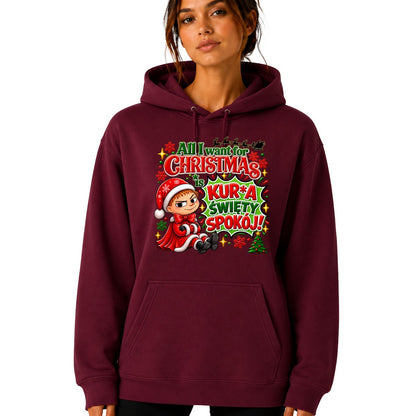Hoodie damskie "All I want for Christmas" - Mała Mi