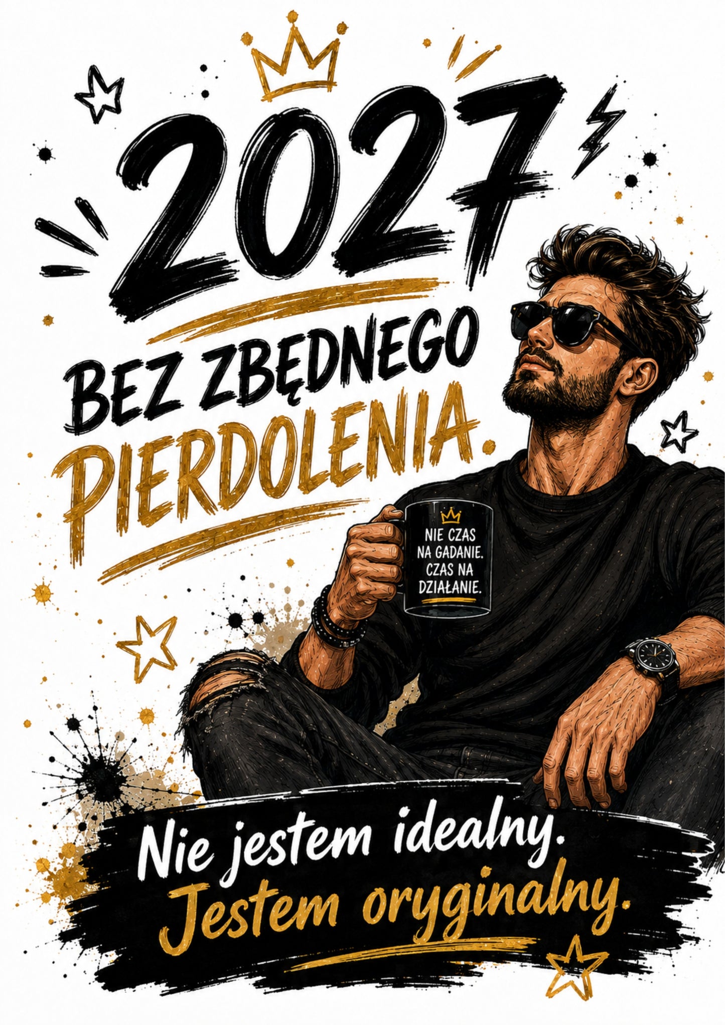 Kalendarz ścienny 2027 „Bez zbędnego pierdolenia" - kalendarium polskie