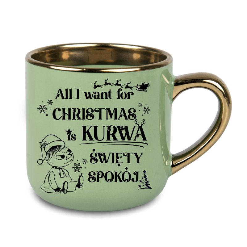 Kubek elegant 4 "All I want for Christmas is święty spokój - Mała Mi"