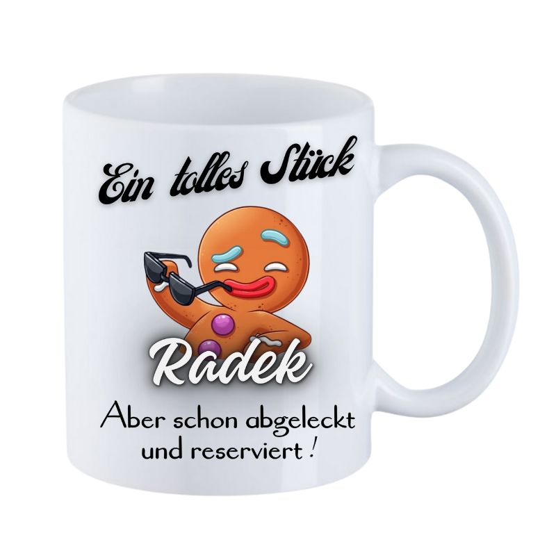 Valentinstag Keramiktasse "Ein tolles Stück - Personalisierbar"