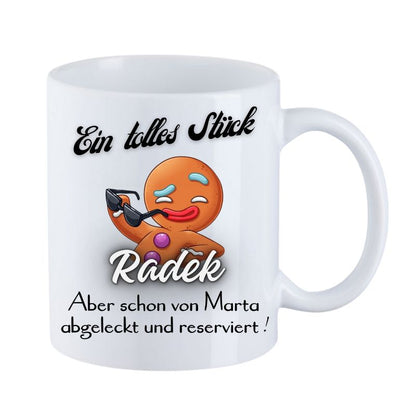 Valentinstag Keramiktasse "Ein tolles Stück - Personalisierbar"