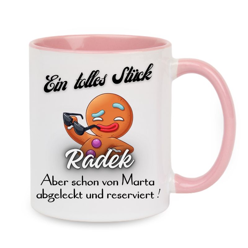 Valentinstag Keramiktasse "Ein tolles Stück - Personalisierbar"