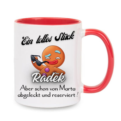 Valentinstag Keramiktasse "Ein tolles Stück - Personalisierbar"