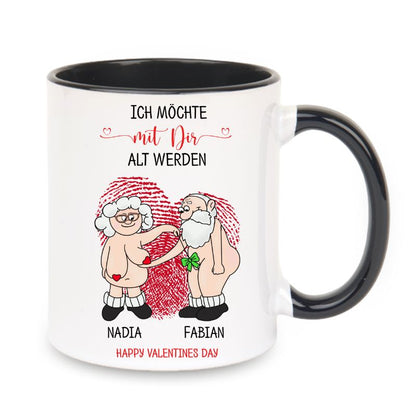 Valentinstag Keramiktasse "Ich möchte mit dir alt werden"