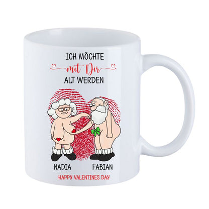 Valentinstag Keramiktasse "Ich möchte mit dir alt werden"