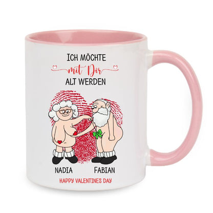 Valentinstag Keramiktasse "Ich möchte mit dir alt werden"