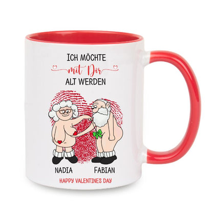 Valentinstag Keramiktasse "Ich möchte mit dir alt werden"