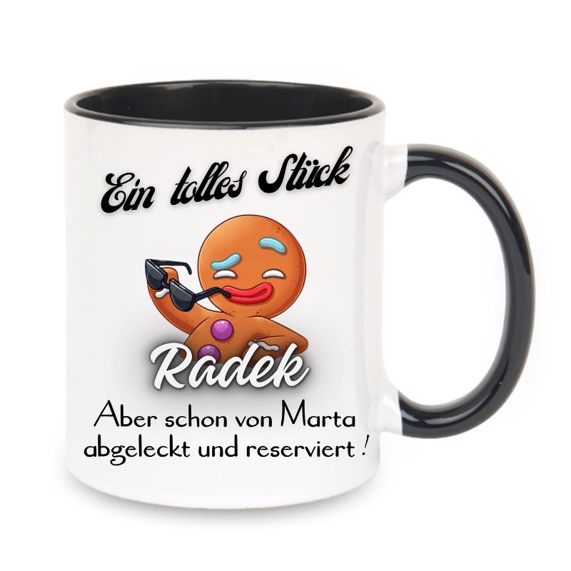 Valentinstag Keramiktasse "Ein tolles Stück - Personalisierbar"