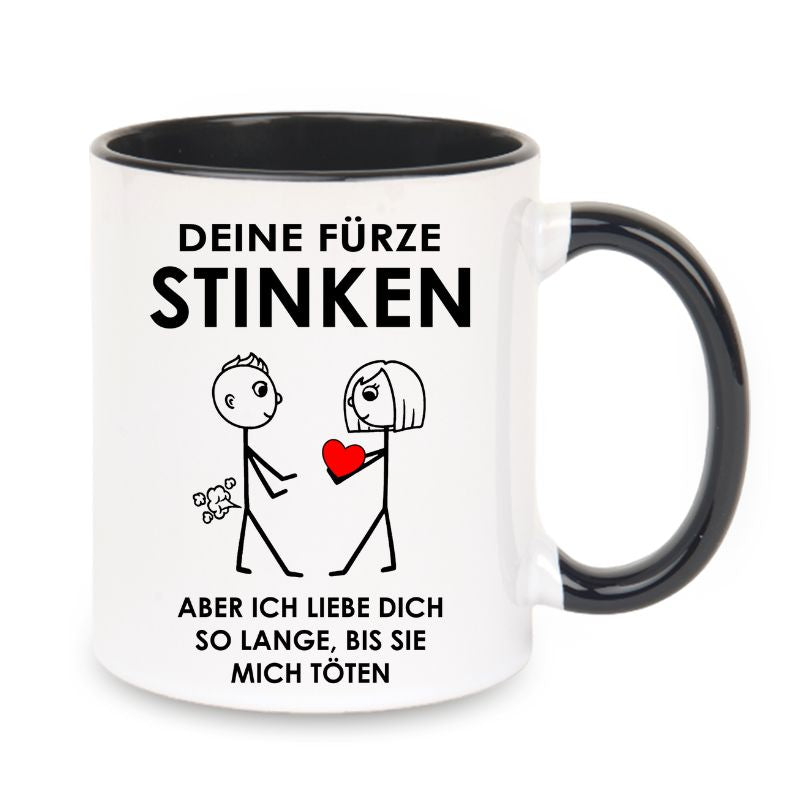Valentinstag Keramiktasse "Deine Fürze stinken"