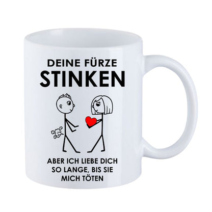 Valentinstag Keramiktasse "Deine Fürze stinken"