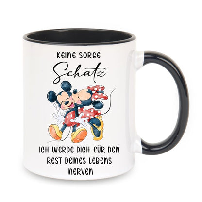 Valentinstag Keramiktasse "Keine Sorge Schatz - Maus&Küss"