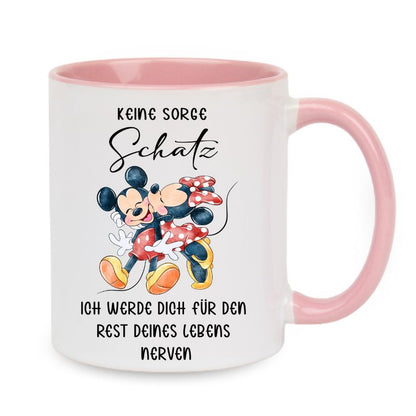 Valentinstag Keramiktasse "Keine Sorge Schatz - Maus&Küss"
