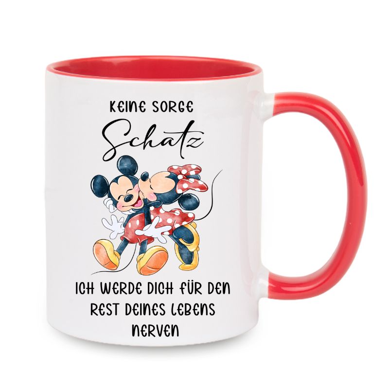 Valentinstag Keramiktasse "Keine Sorge Schatz - Maus&Küss"