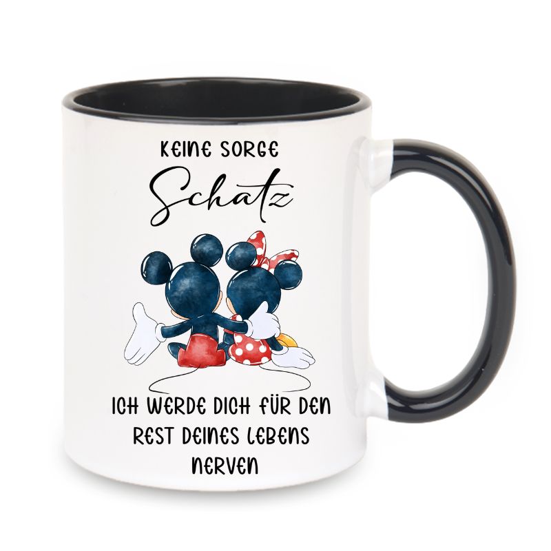 Valentinstag Keramiktasse "Keine Sorge Schatz - Maus"