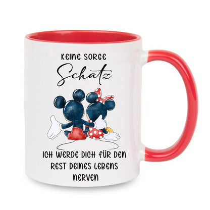 Valentinstag Keramiktasse "Keine Sorge Schatz - Maus"
