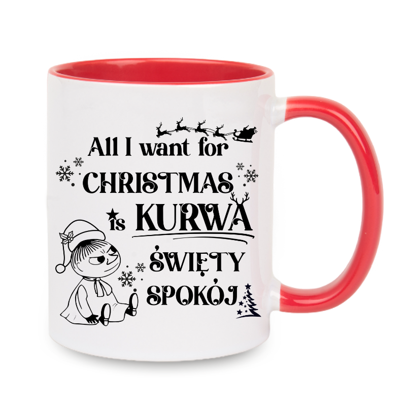 Kubek "All I want for Christmas is swiety spokoj" - Mala Mi