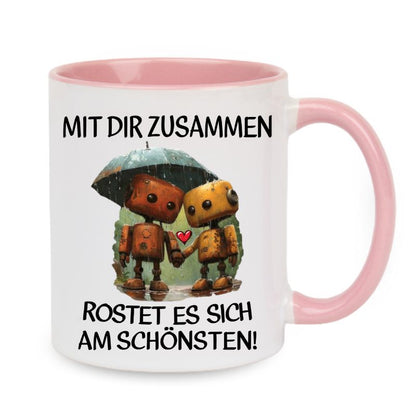 Valentinstag Keramiktasse "Mit dir rosten"