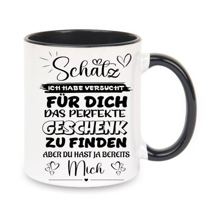 Valentinstag Keramiktasse "Perfektes Geschenk"