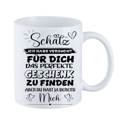 Valentinstag Keramiktasse "Perfektes Geschenk"
