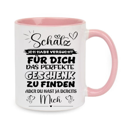 Valentinstag Keramiktasse "Perfektes Geschenk"